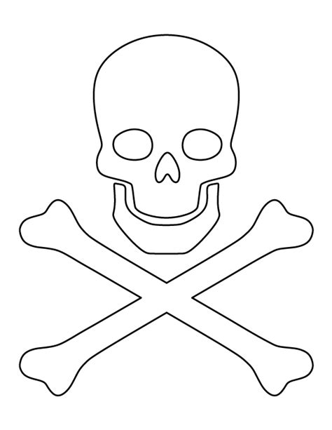 Skull And Crossbones Template Printable